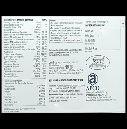 Apco Oxygin-40 Softgel Capsule
