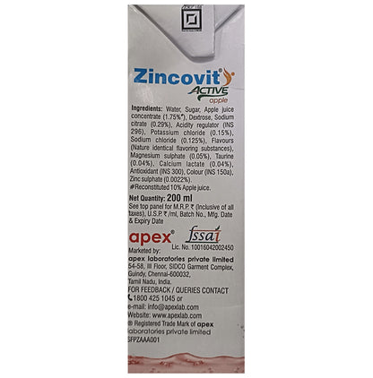 Apex Zincovit Active Apple