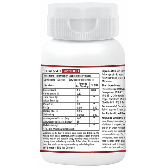 Aplomb Rest -O- Calm (Ashwagandha+ Melatonin) Veg Capsule