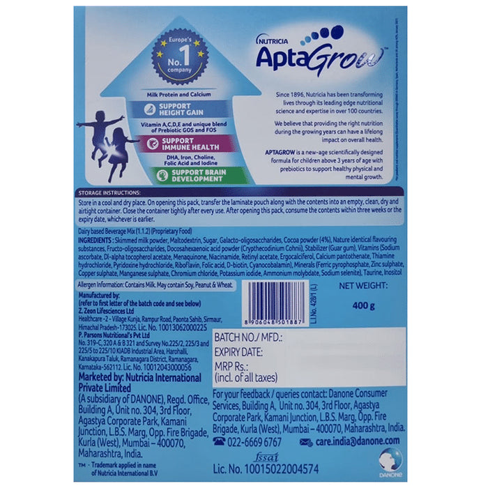 AptaGrow Powder Scientifically Designed for Growing Kids Vanilla