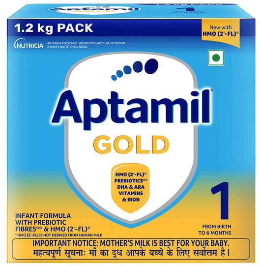 Aptamil Gold Stage 1 from Birth to 6 Months Infant Formula with Prebiotic - Classic Derma