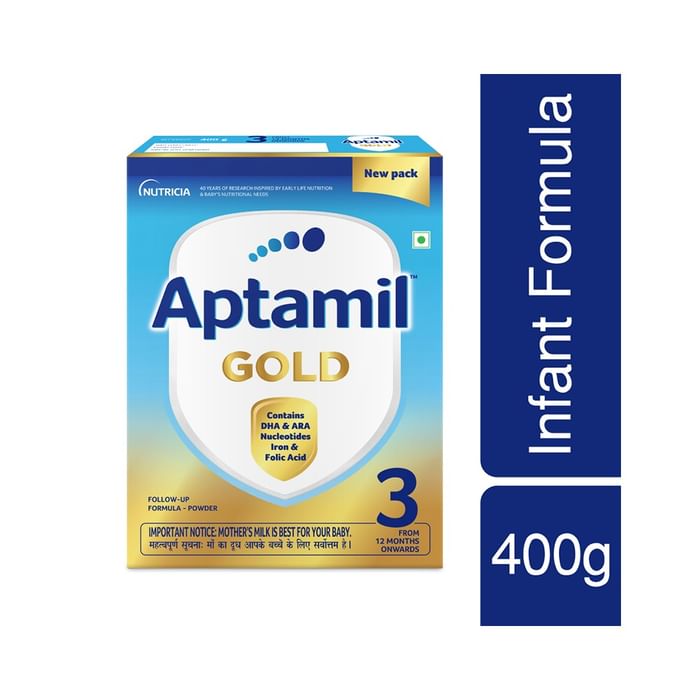 Aptamil Gold Stage 3 Follow-up Formula with DHA, ARA & Folic Acid | Powder for Babies from 12 Months Onwards