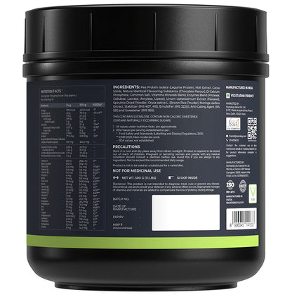 Nutrabay Wellness Vegan Plant Protein + Superfoods | For Muscles & Digestion | Flavour Rich Chocolate