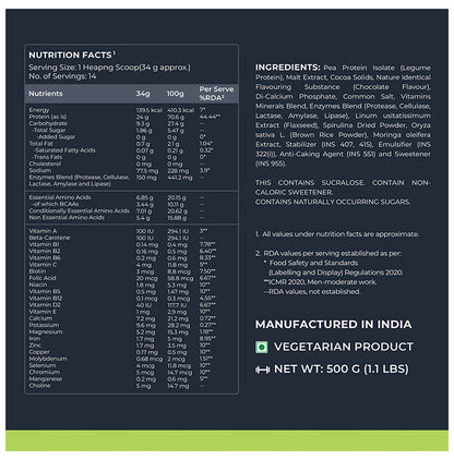 Nutrabay Wellness Vegan Plant Protein + Superfoods | For Muscles & Digestion | Flavour Rich Chocolate