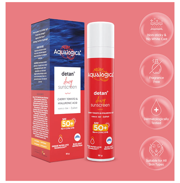 Aqualogica Detan+ Dewy Sunscreen SPF 50+ PA++++