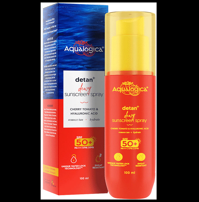 Aqualogica Detan+ Dewy Sunscreen Spray SPF 50 PA++++ - Classic Derma