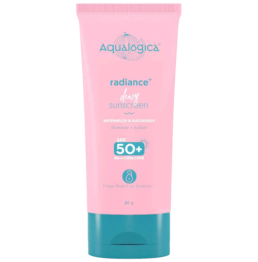 Aqualogica Radiance+ Dewy Sunscreen for UVA/B & Blue Light Protection SPF 50+ PA++++ - Classic Derma