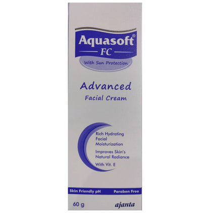 Aquasoft FC Advanced Facial Cream with Sun Protection | Paraben-Free Face Care Product with Vitamin E - Classic Derma