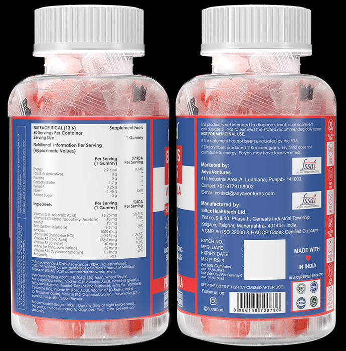 Nutrabud Biotin Plus Gummies Strawberry