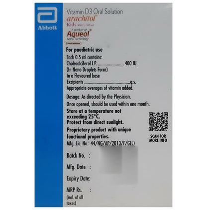 Arachitol Kids 400IU Paediatric Drop