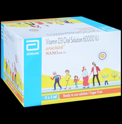 Arachitol Nano Bottle 60K IU Vitamin D3 Oral Solution (5ml each) | Bone, Joint and Muscle Care