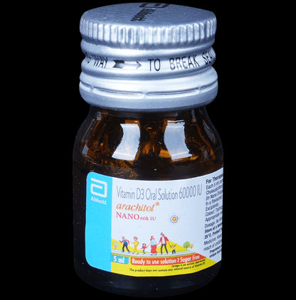 Arachitol Nano Bottle 60K IU Vitamin D3 Oral Solution (5ml each) | Bone, Joint and Muscle Care