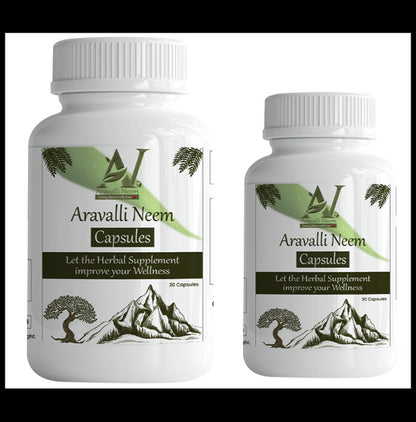 Aravalli Neem Combo Pack of Aravalli Neem Capsule 30 & Aravalli Neem Capsule 60 - Classic Derma