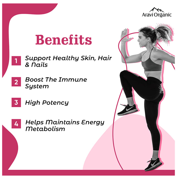 Aravi Organic Biotin 30mcg Tablet