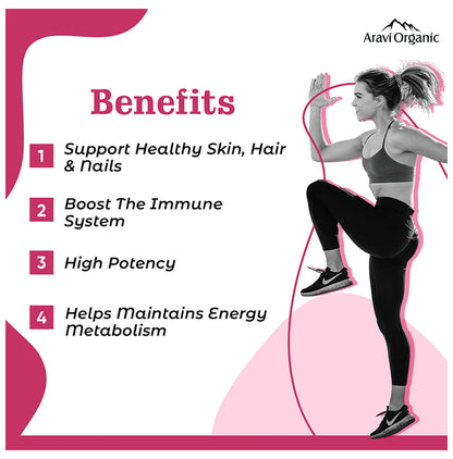 Aravi Organic Biotin 30mcg Tablet