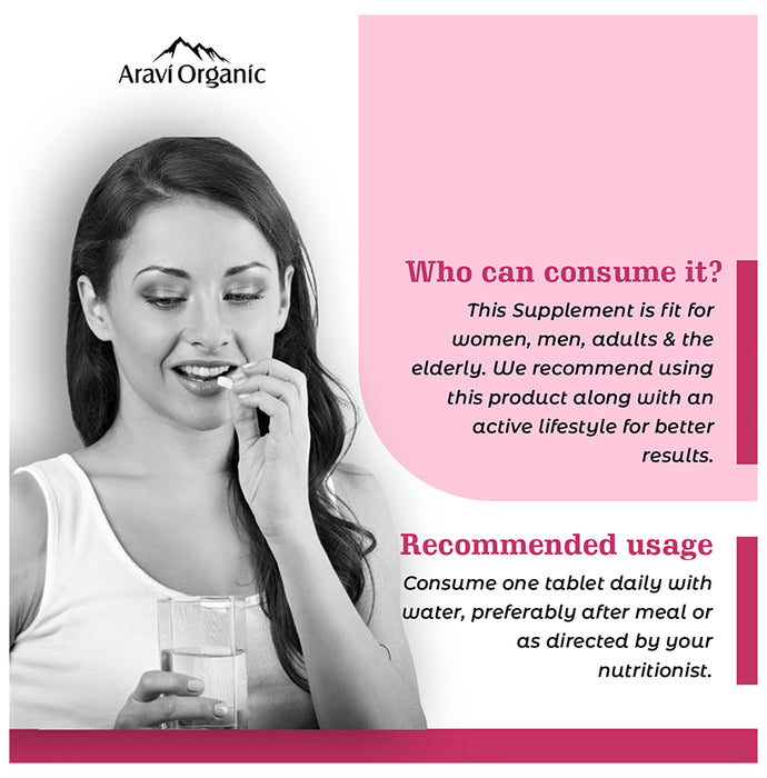 Aravi Organic Biotin 30mcg Tablet