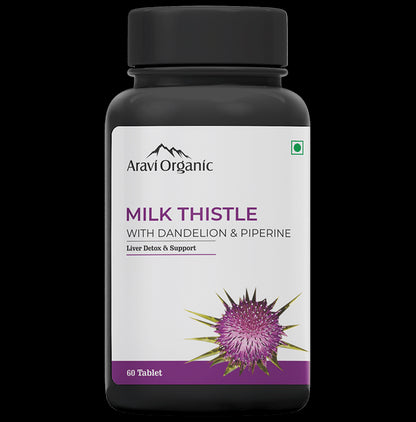 Aravi Organic Milk Thistle with Dandelion & Piperine Tablet - Classic Derma