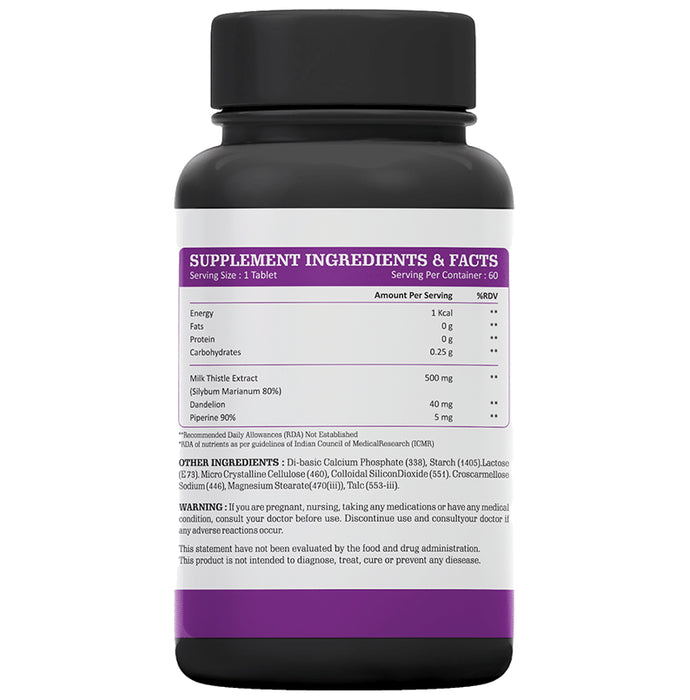 Aravi Organic Milk Thistle with Dandelion & Piperine Tablet