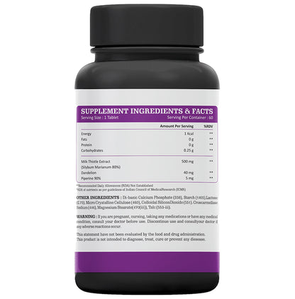 Aravi Organic Milk Thistle with Dandelion & Piperine Tablet