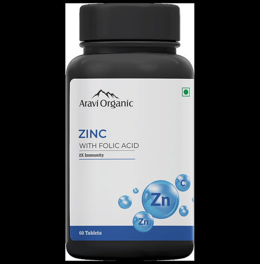 Aravi Organic Zinc with Folic Acid Tablet - Classic Derma