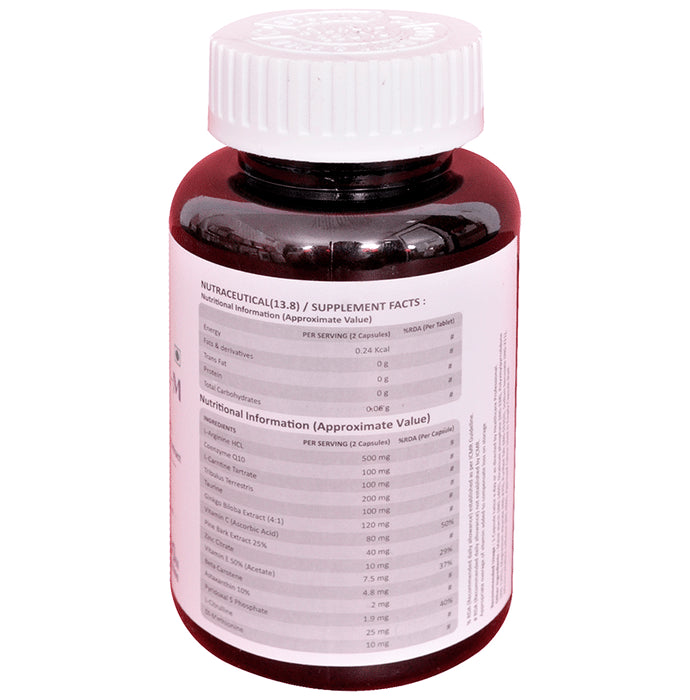 Argidrive -M Capsule with L-Arginine, Coenzyme Q10, Gokshura, Taurine & Pine Bark Extract | Formulated For Men |