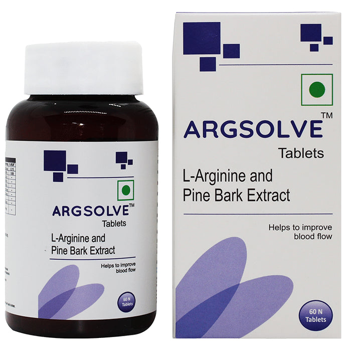 Argsolve L-Arginine and Pine Bark Extract | Improves Blood Flow | Tablet - Classic Derma
