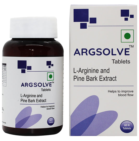 Argsolve L-Arginine and Pine Bark Extract | Improves Blood Flow | Tablet - Classic Derma