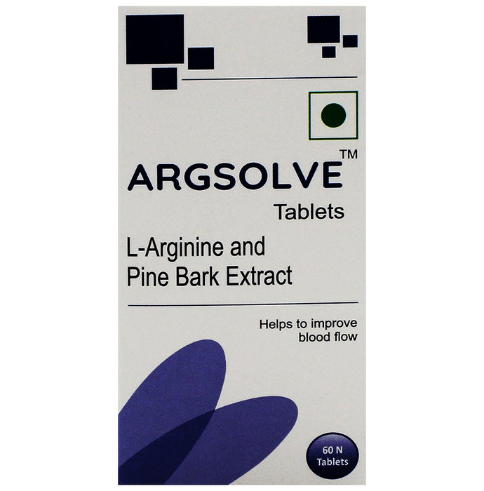 Argsolve L-Arginine and Pine Bark Extract | Improves Blood Flow | Tablet