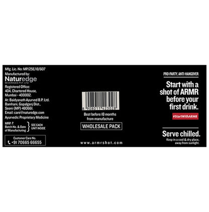 ARMR Anti Hangover Shot (60ml Each) Apple