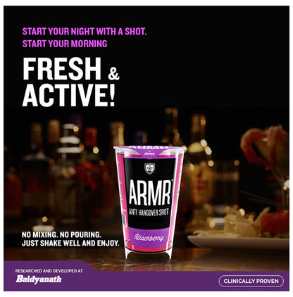 ARMR Anti Hangover Shot (60ml Each) Blackberry