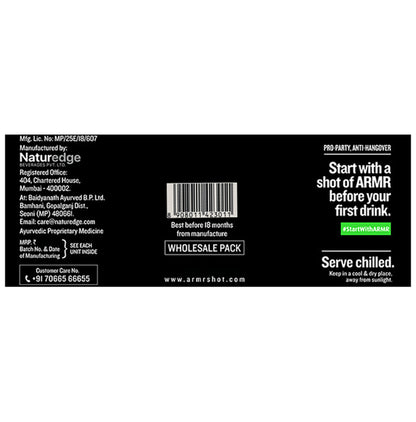 ARMR Anti Hangover Shot (60ml Each) Lemon