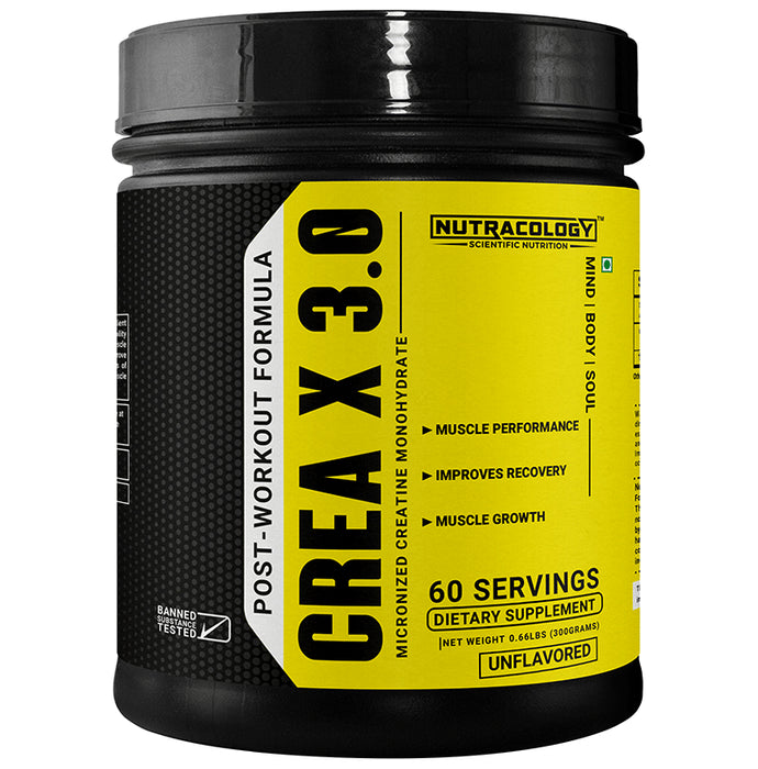 Nutracology Crea X 3.0 Micronized Creatine Monohydrate - Classic Derma