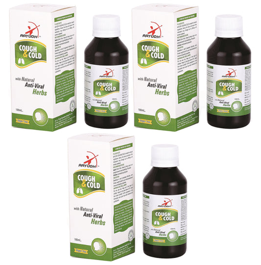 Aayudh Cough & Cold Syrup (100ml Each) Sugar Free - Classic Derma