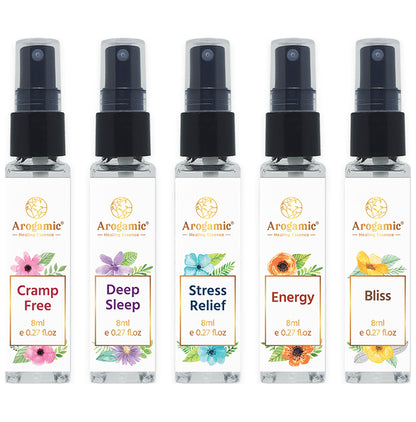Arogamic Aroma Therapy Spray (8ml Each) Gift Pack