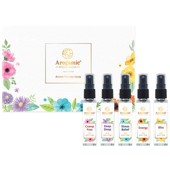 Arogamic Aroma Therapy Spray (8ml Each) Gift Pack