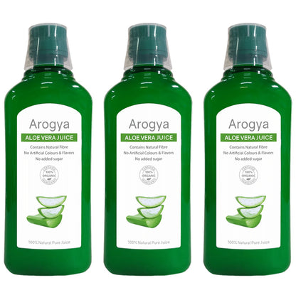 Arogya Aloe Vera Juice (1ltr Each) - Classic Derma