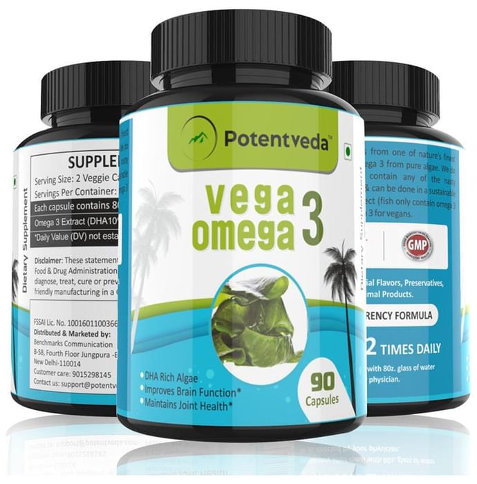 Potentveda Vega Omega 3 800mg Capsule