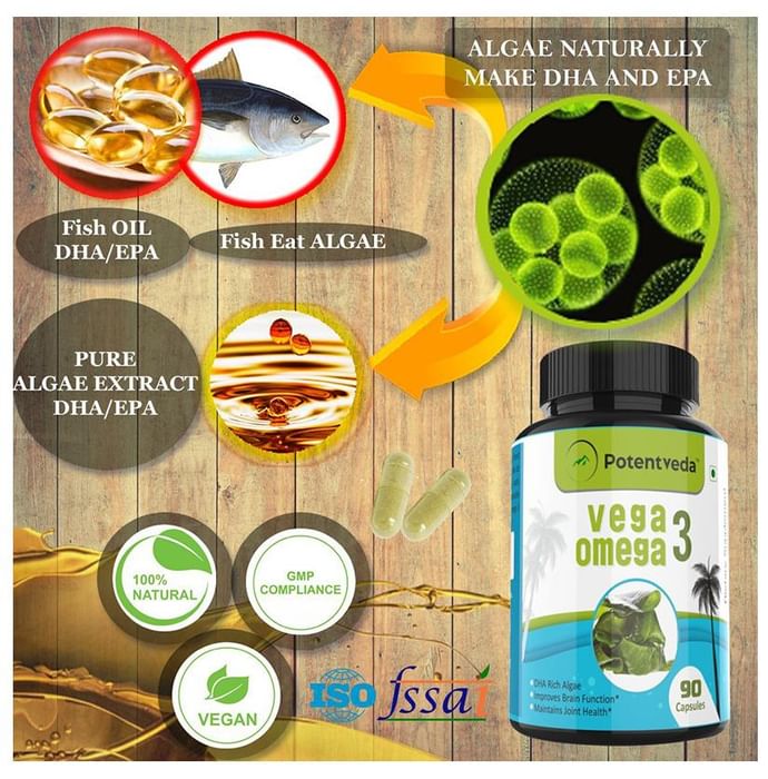 Potentveda Vega Omega 3 800mg Capsule