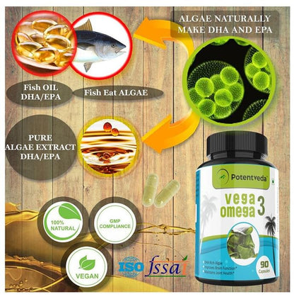 Potentveda Vega Omega 3 800mg Capsule