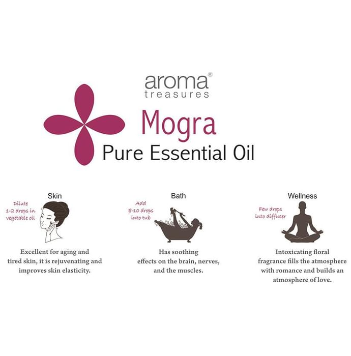 Aroma Treasures Mogra Absolute (10% in Jojoba Oil) Essential Oil