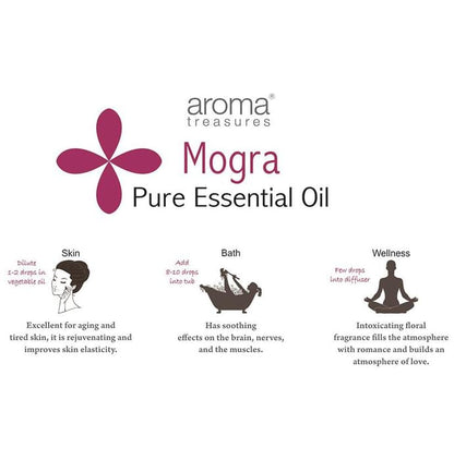 Aroma Treasures Mogra Absolute (10% in Jojoba Oil) Essential Oil