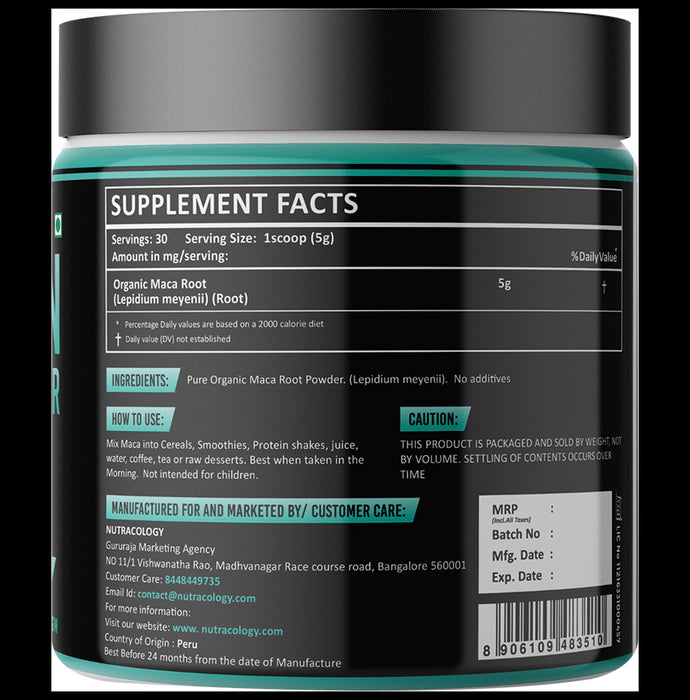 Nutracology Peruvian Maca Root Powder