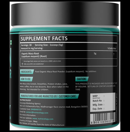 Nutracology Peruvian Maca Root Powder