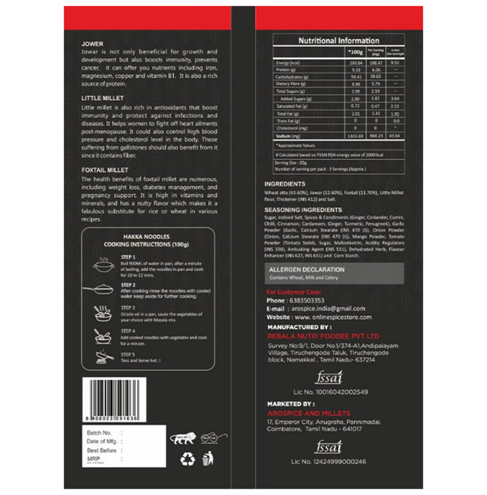 Arospice Multi Millet Hakka Noodle