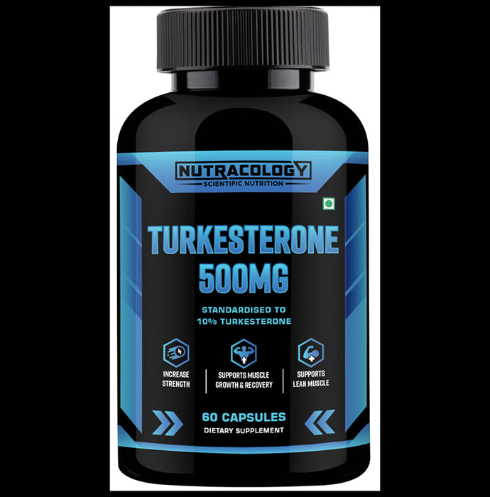 Nutracology Turkesterone 500mg Capsule | For Muscle Recovery & Strength - Classic Derma