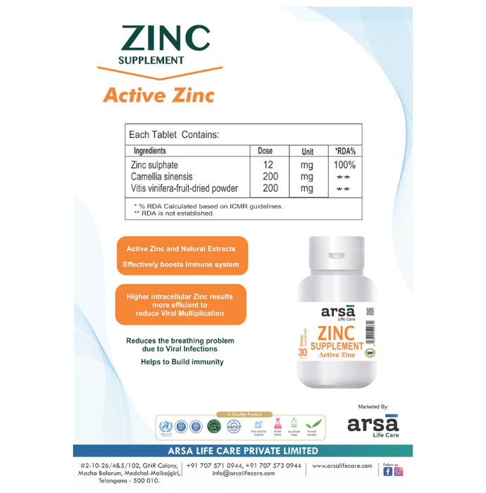 Arsa Zinc Supplement Tablet