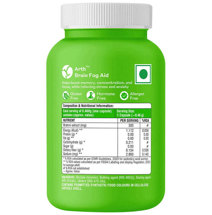 Arth Embrace Menopause Brain Fog Aid Capsule Gluten Free