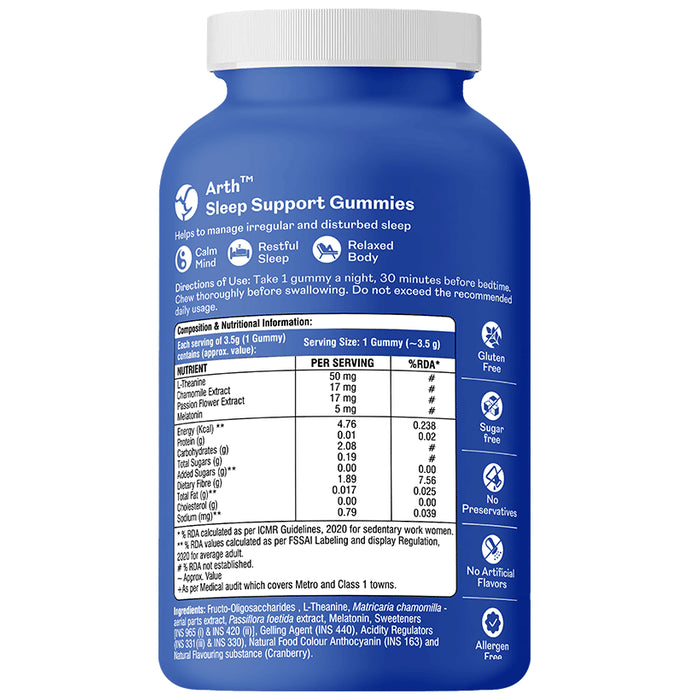 Arth Embrace Menopause Sleep Support Gummies