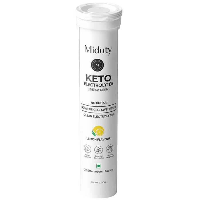 Miduty Keto Electrolytes Energy Drink Effervescent Tablet Lemon - Classic Derma