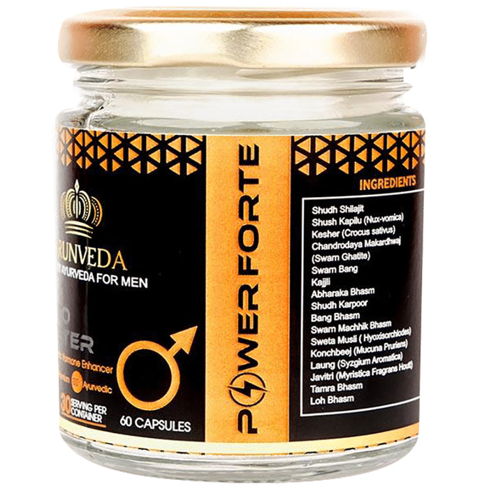Arunveda Power Forte Testo Booster Capsule for Men (60 Each)
